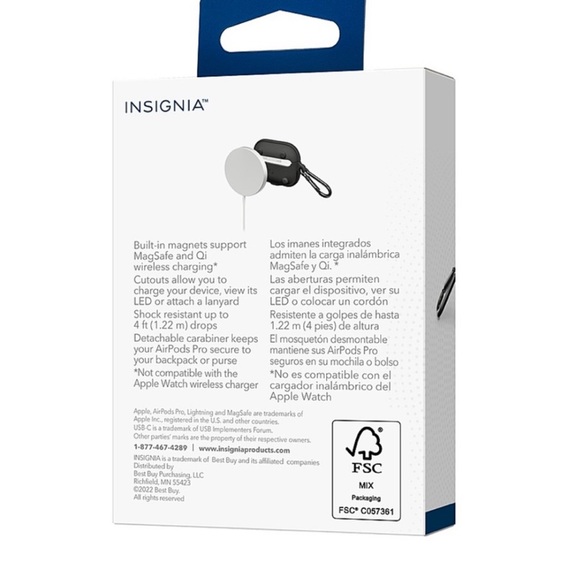 INSIGNIA™ SILICONE CASE FOR APPLE AIRPODS PRO - Picture 2 of 6
